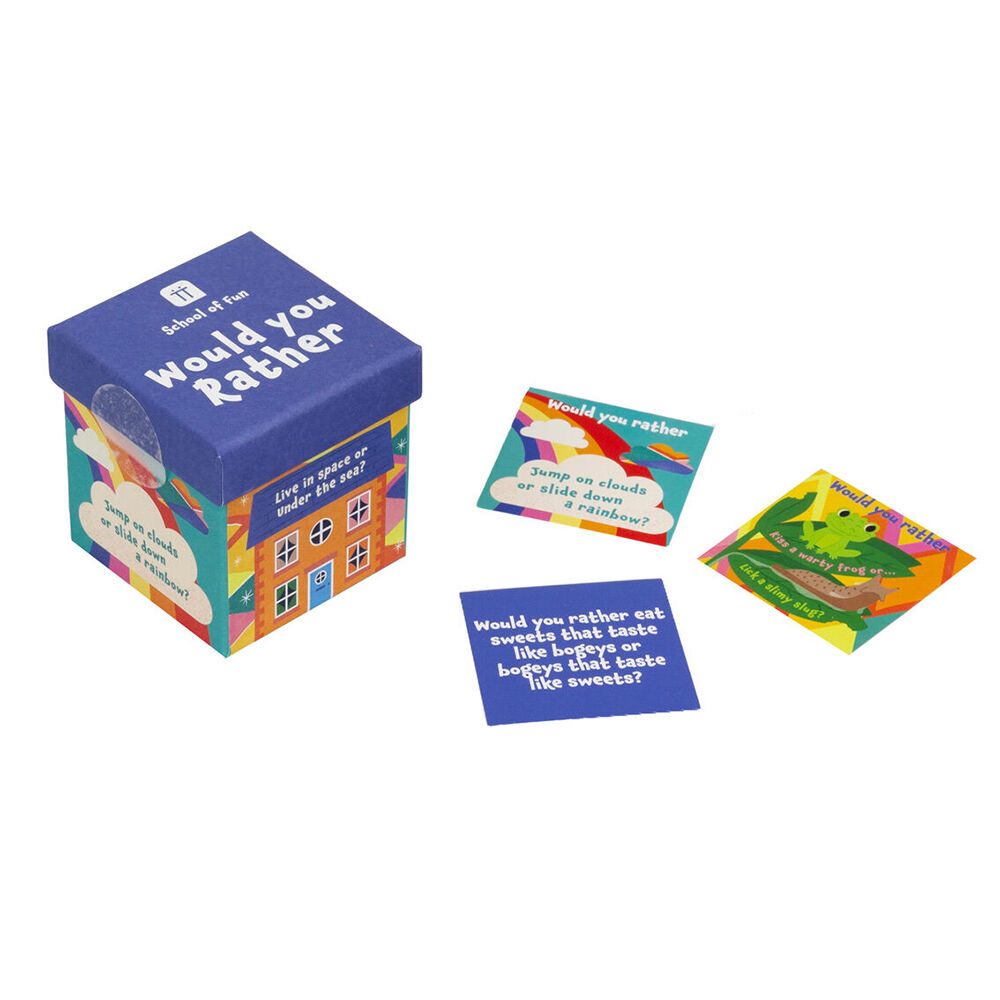Talking Tables Family School of Fun Game Would You Rather Travel Trivia Box — image 2