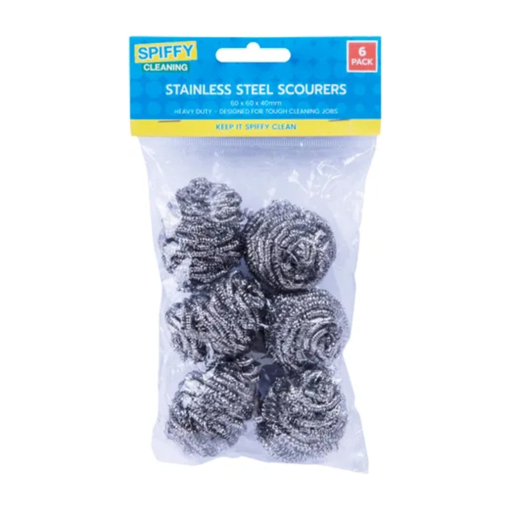 Spiffy 6PK Spiffy Stainless Steel Scourers (4 Pack) — image 2