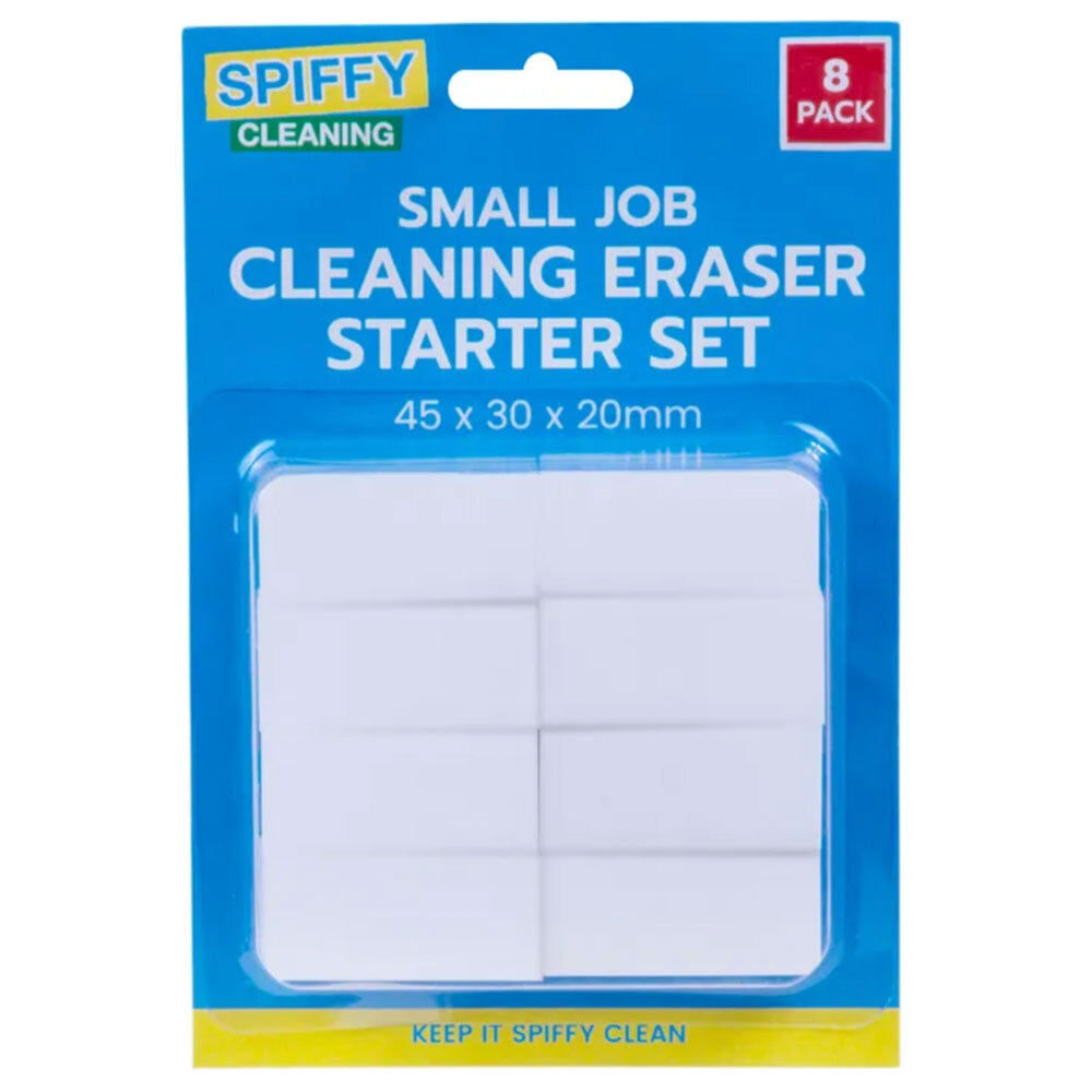 Spiffy Small Job Cleaning Eraser Set Multi-Functional Home/Kitchen Cleaner (8 Pack)