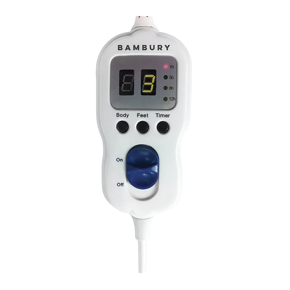 Bambury Soft Premium Fitted Electric Blanket Super King w/ Remote Control White — image 2