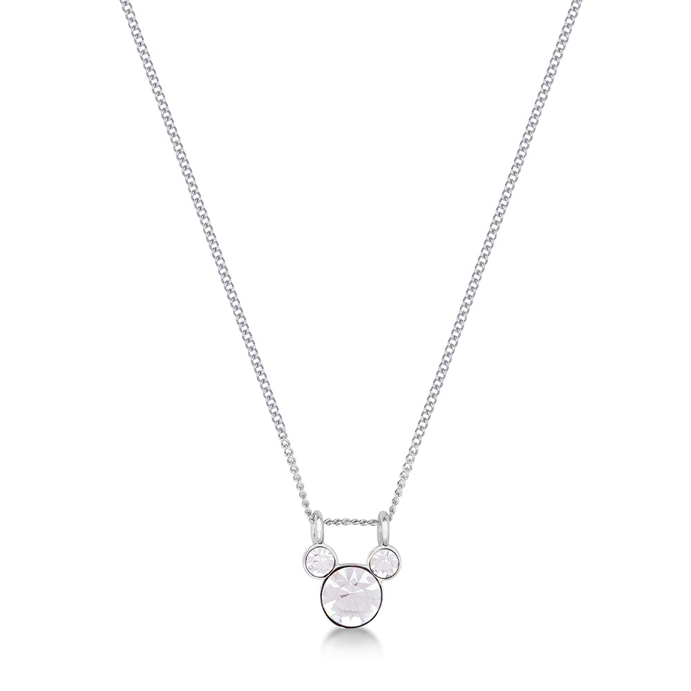 Couture Kingdom Disney Mickey Mouse Birthstone SS 40+7cm Pendant Necklace April