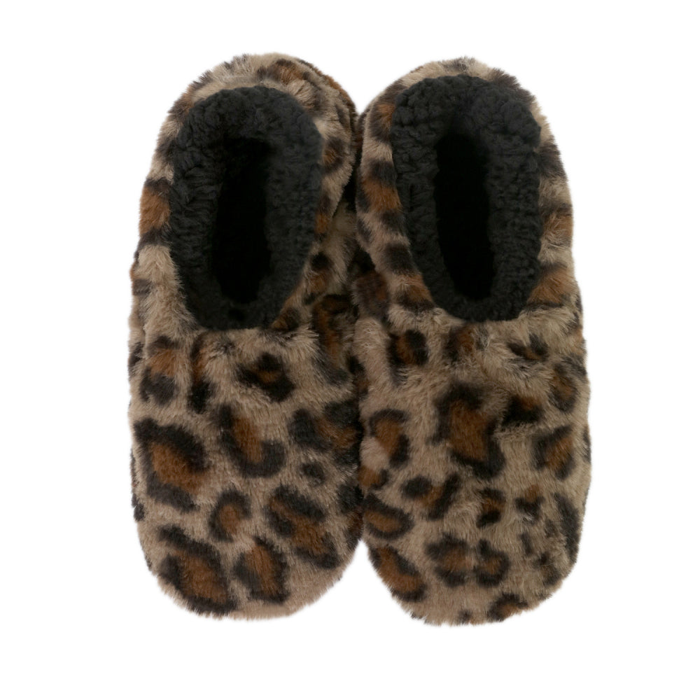 Splosh SnuggUps Women's Leopard Soft Slippers Caramel