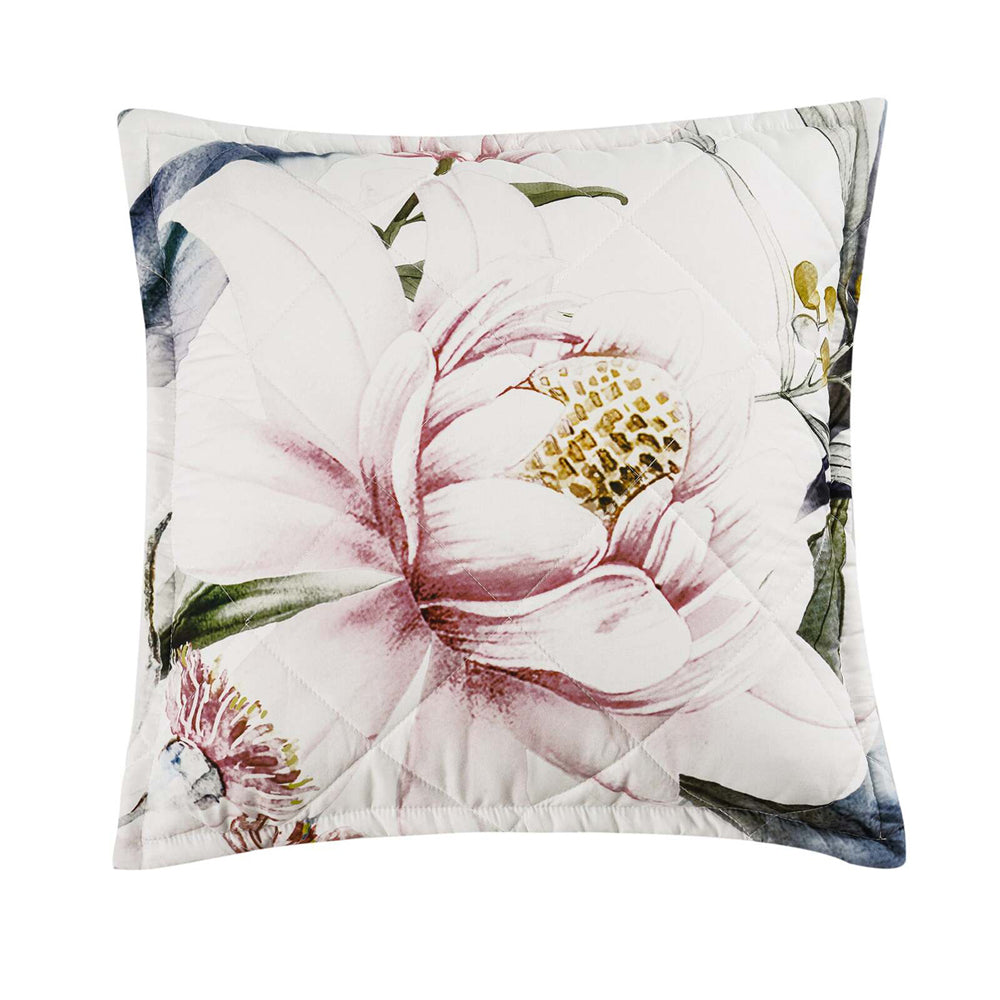 Bianca Indi 43x43cm Square Polyester White Quilt Cushion Cover Pillowcase
