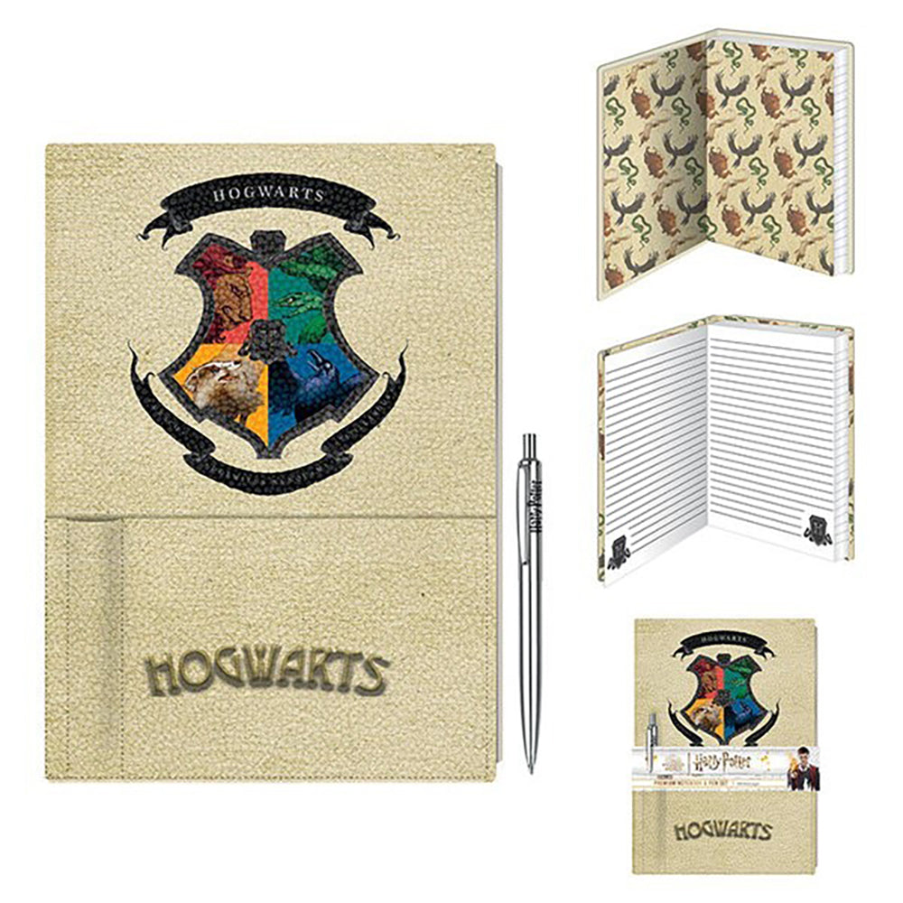 Wizarding World Harry Potter Intricate houses Notebook With Pen Set Premium
