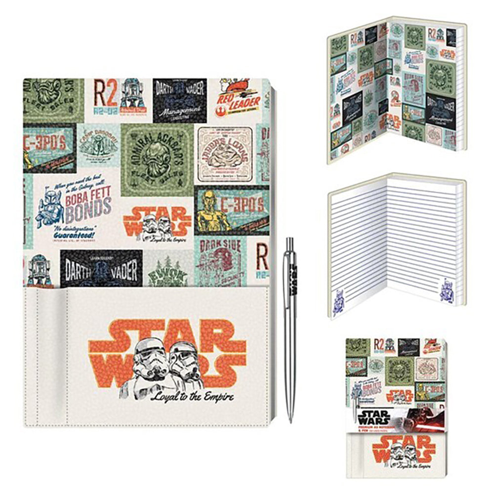 Star Wars George Lucas Themed Classic Retro Premium Notebook With Pen Set