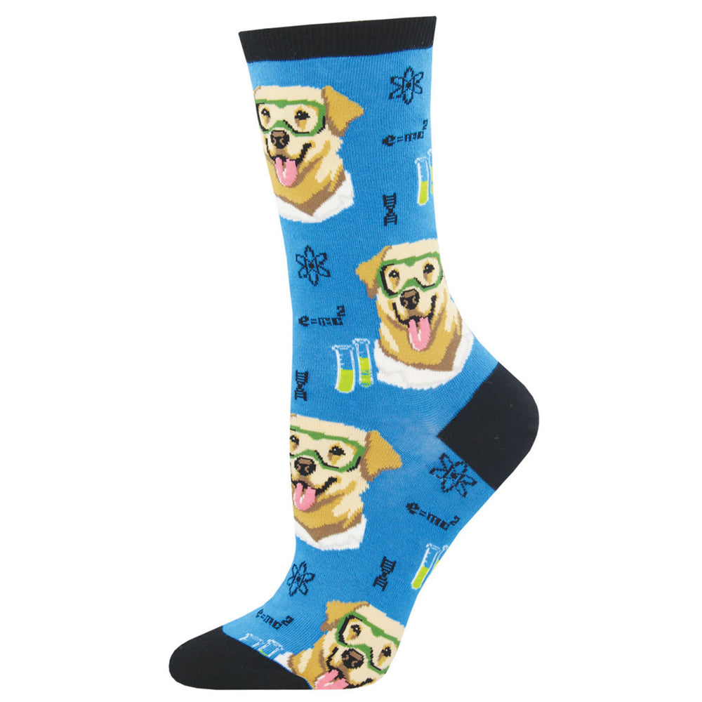 Socksmith Ladies Novelty Fashionable Trendy Socks Science Lab Blue One Size