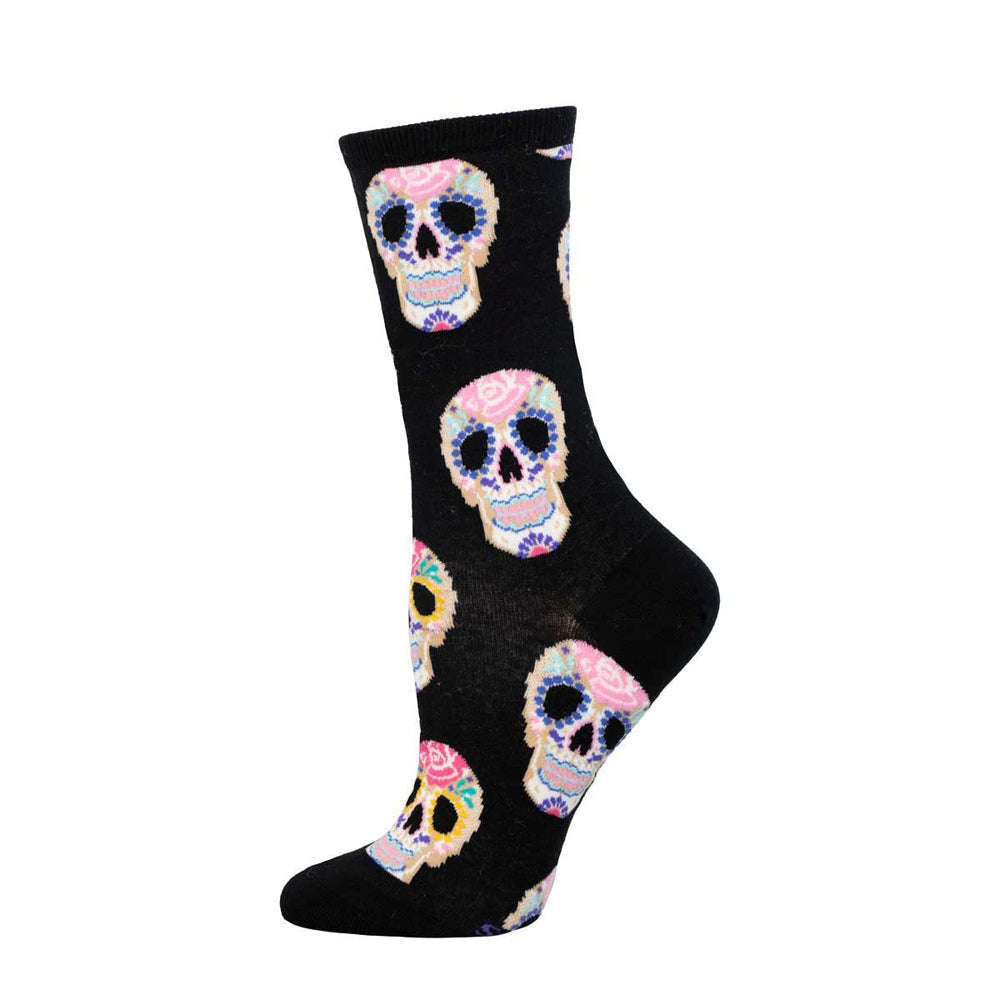Socksmith Ladies Novelty Fashionable Socks Dia De Los Muertos Skull One Size