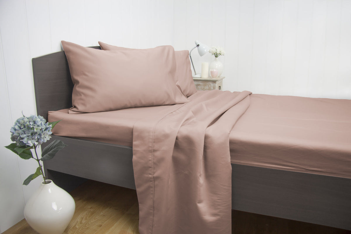 Ardor 1900TC Cotton Rich King Bed Fitted/Flat Sheet Set w/ 2x Pillowcases Dusk