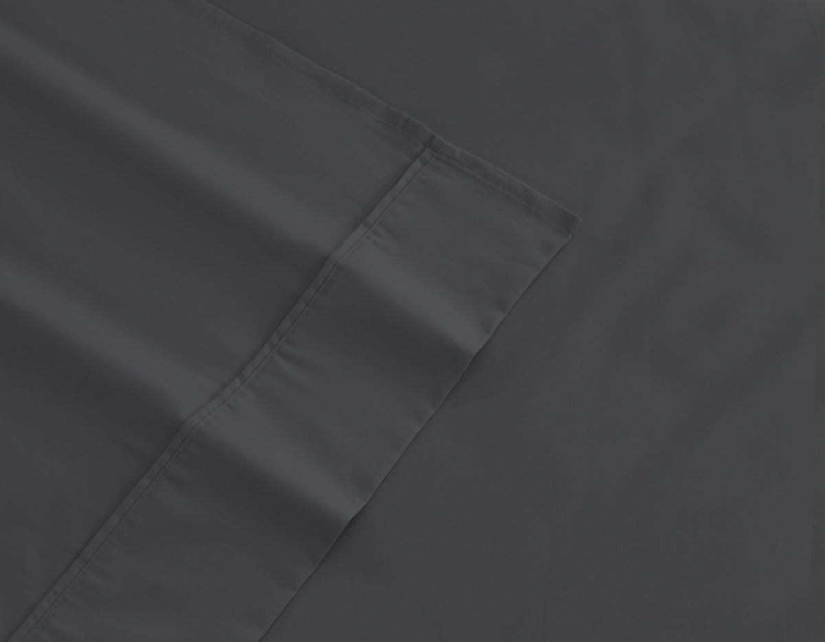 Ardor Single Bed 1000TC Cotton Rich Flat/Fitted/Pillowcase Sheet Set Charcoal — image 2