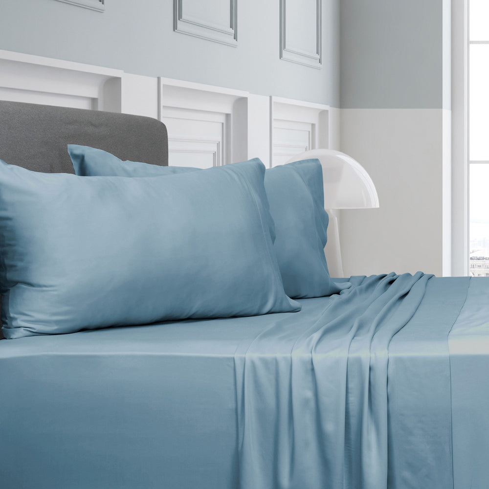 Algodon Bamboo Bed Sheet Set Home Bedding Denim