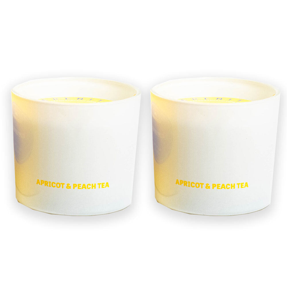 Serenity Hidden Message Happy Birthday Candle - Apricot & Peach Tea 250g (2 Pack)