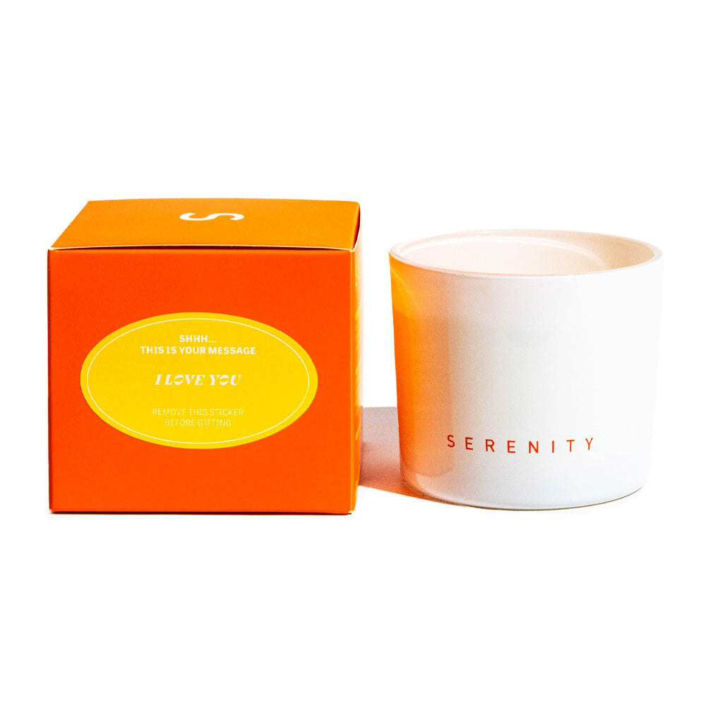 Serenity Hidden Message I Love You Candle - Blood Orange & Grapefruit 250g — image 2