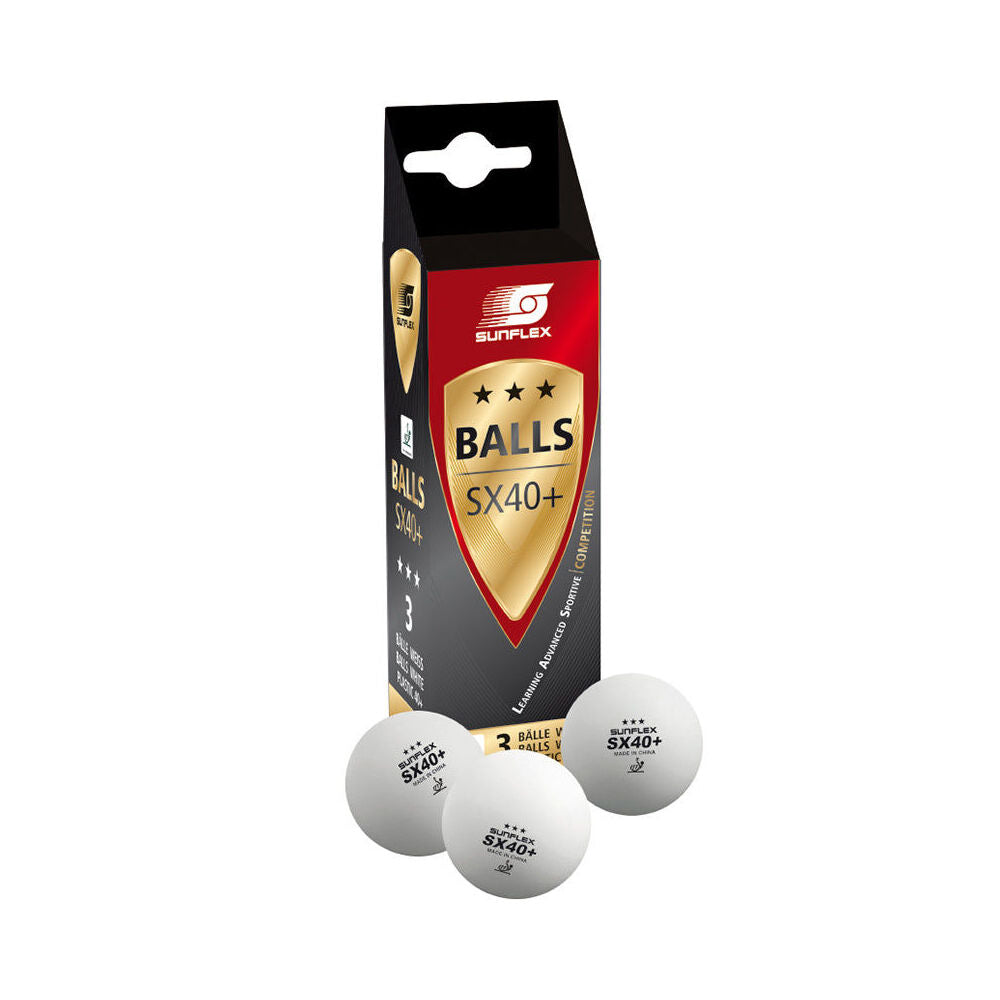 Sunflex ITTF Competition Approved 40+ Rating 3 Star Table Tennis Balls (3 Pack) — image 2
