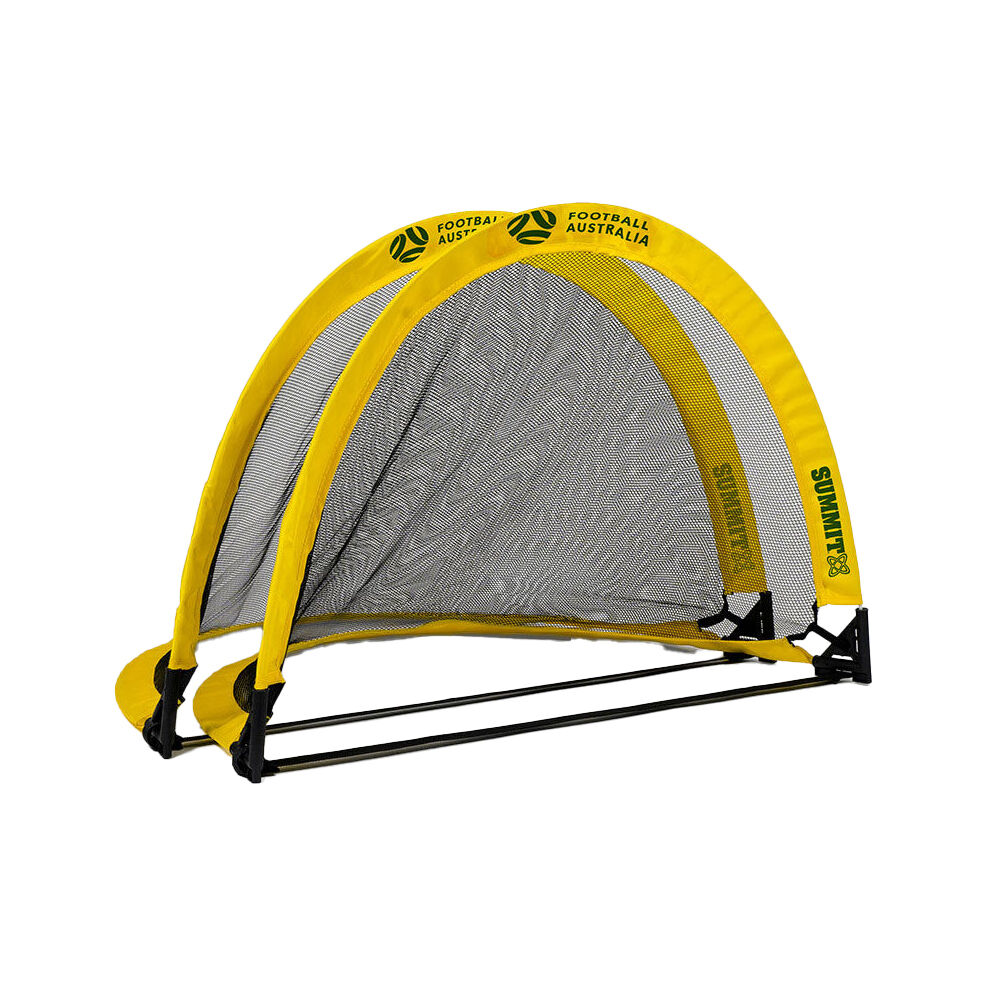 Summit Global Summit Football Australia Junior Pop Up Soccer Goals Indoor/Outdoor 2.5ft (2 Pack)