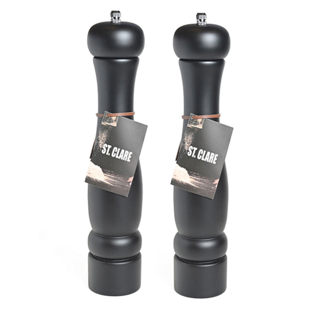 Classica Matte Black Salt and Pepper Grinder Kitchen Utensils Cookware 30cm (2 Pack)