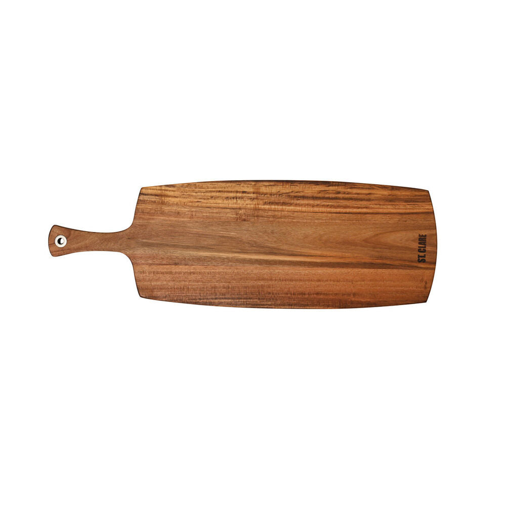 ST. Claire Acacia Long Paddle Board Cutting Serving Wooden Serveware 75x25cm