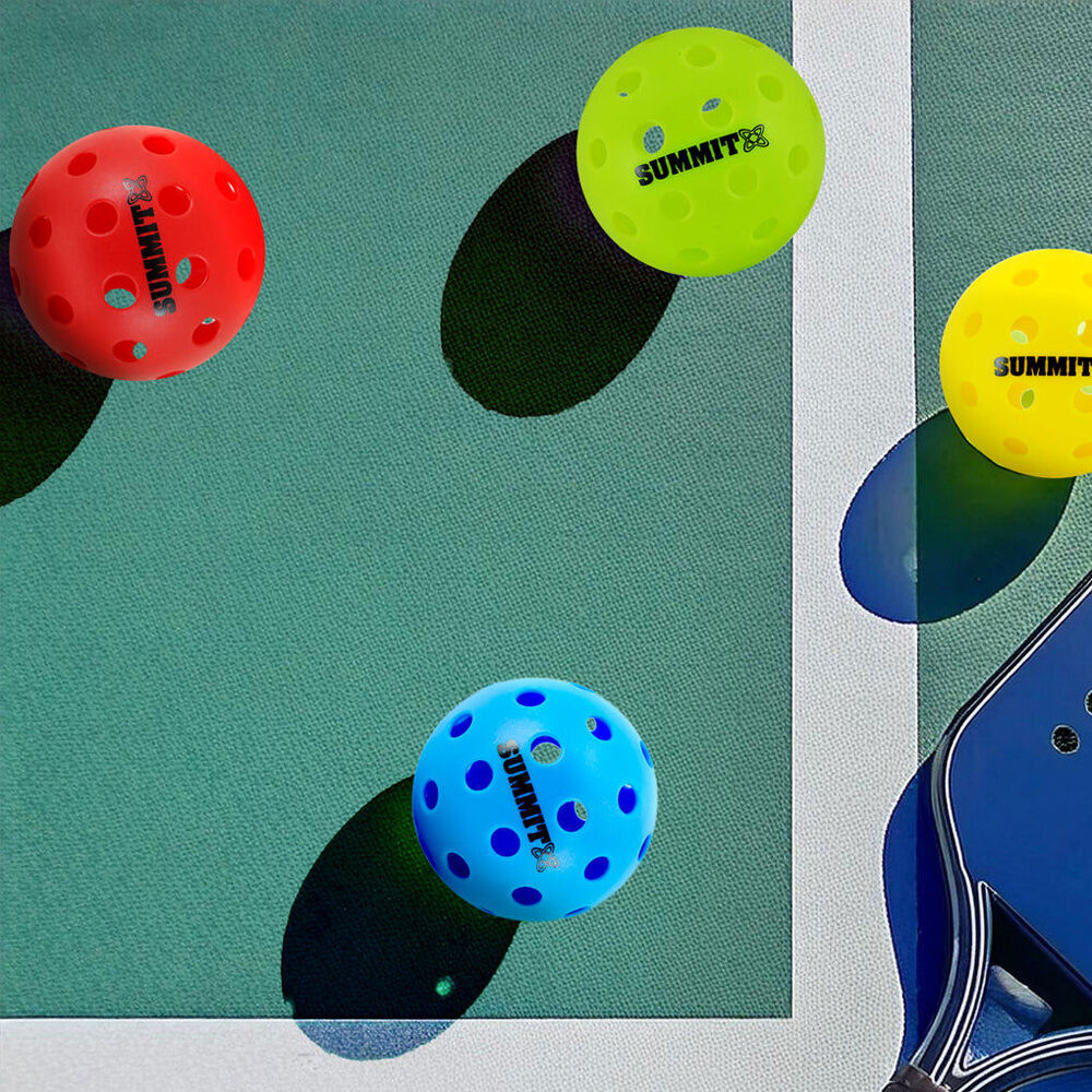 Summit Global Summit Outdoor Pickleball Balls 40 Hole Wind Resistant Design Multicolour (12 Pack) — image 2