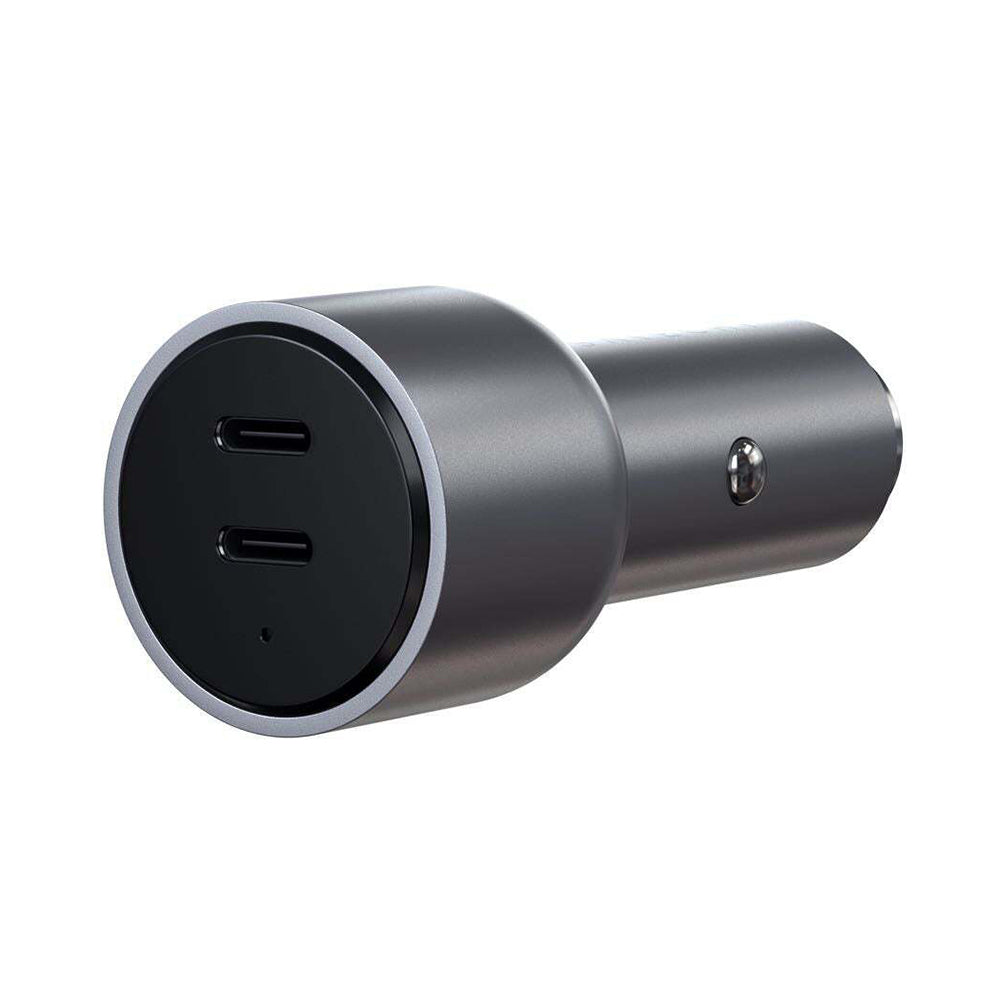 Satechi 40W Dual USB-C Female Car Charger Adapter For iPhone 13/12/11 Space Grey — image 2