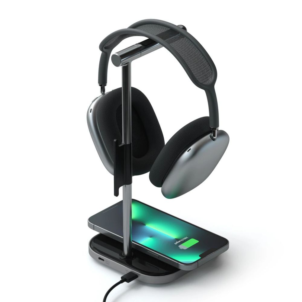 Satechi Headphone Stand 2-in-1 w/ Wireless Charger for Airpods Pro/Max/iPhone 13 — image 2