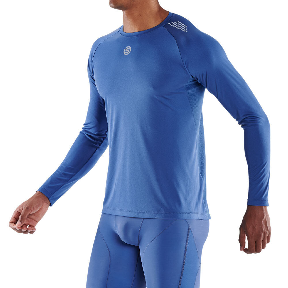 Skins Series 3 Mens XL Long Sleeve Top Activewear/Training/Gym/Fitness Blue