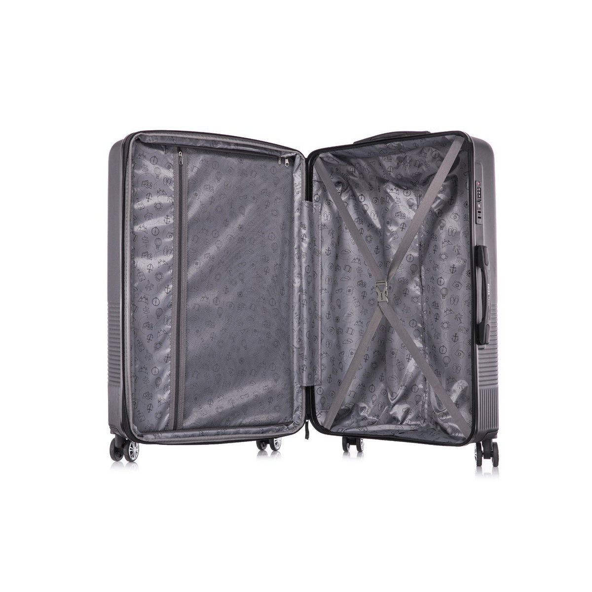 Swisstech Alpine 114L/76cm Checked Suitcase Luggage Travel Trolley Bag Black — image 7
