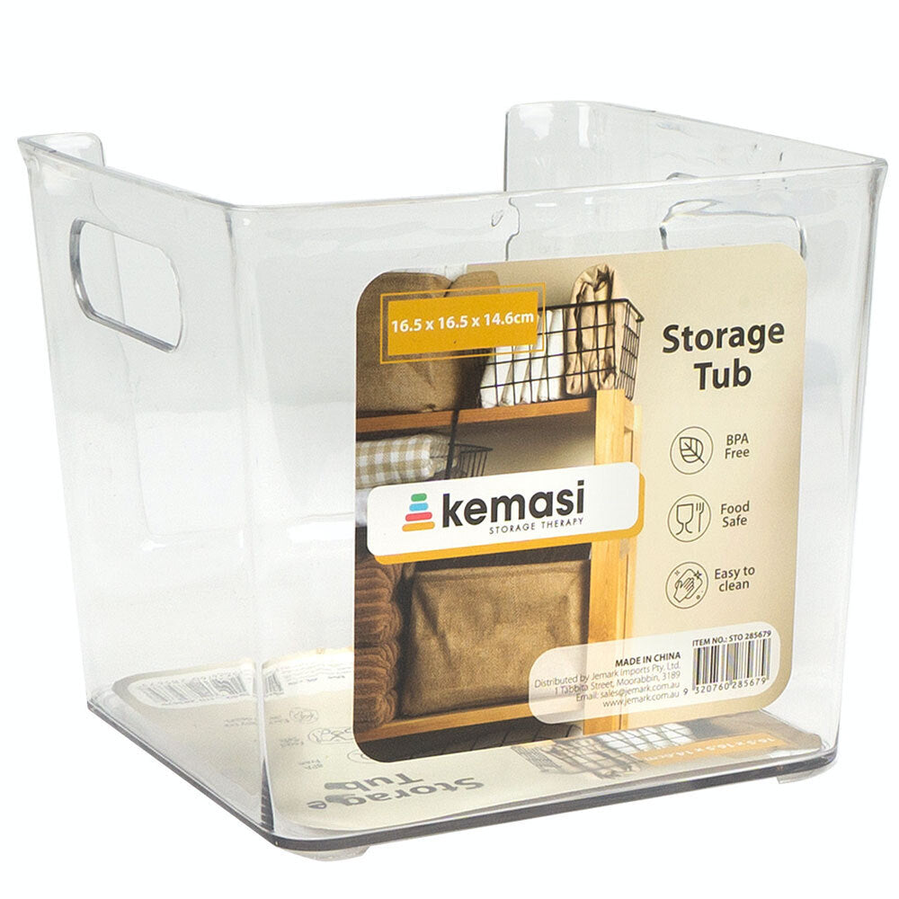 Kemasi Clear Pantry Storage Organisation Tub 16cm (8 Pack)