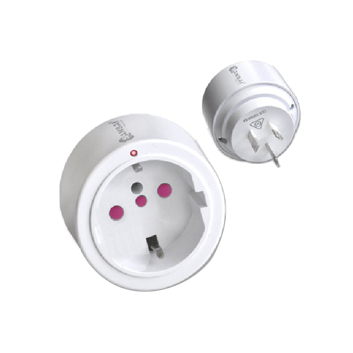 Sansai White Travel Adaptor Power Plug Outlet Adapter Europe Asia Italy to AU NZ