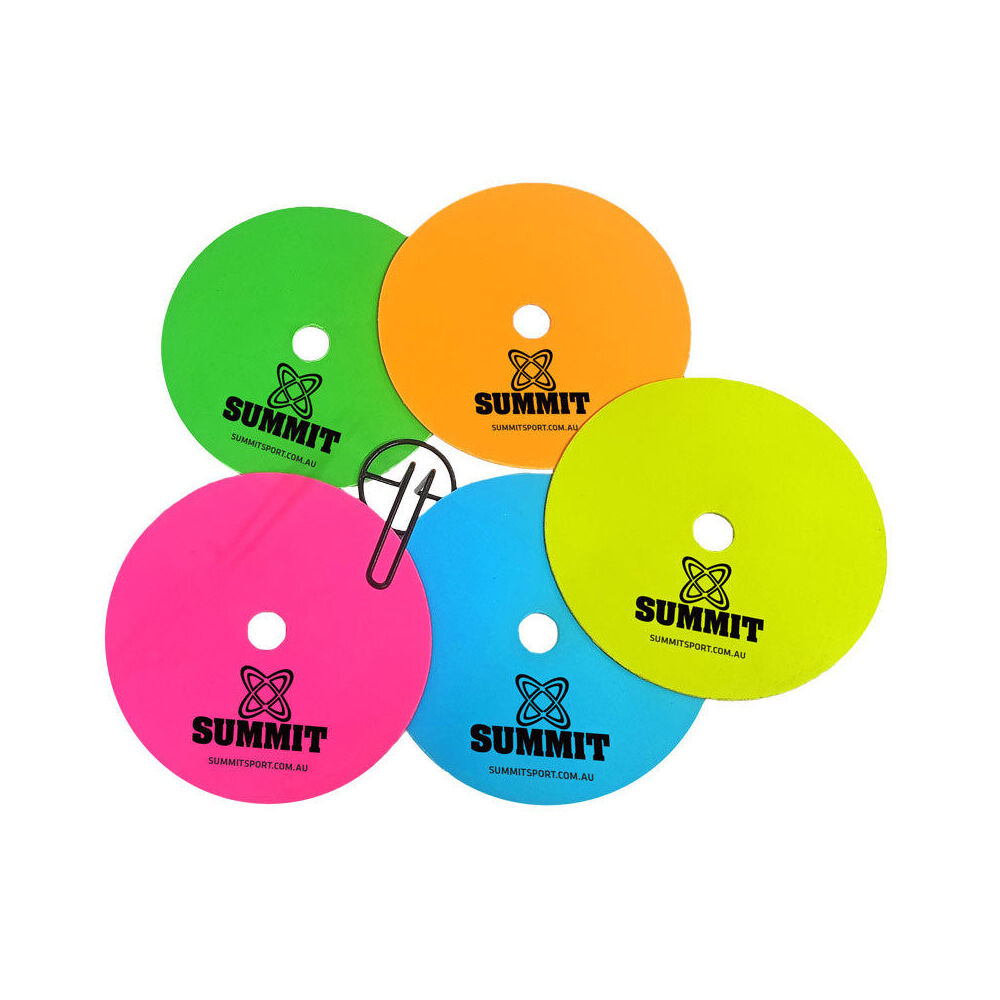 Summit Global Flat Agility Disc Rubber Marker Non-Slip 20cm Assorted (50 Pieces) — image 2