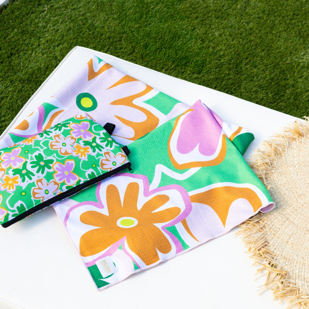 Splosh 180x80cm Green Summer Pop Sand Free Quick Dry Beach Towel Rectangle — image 6