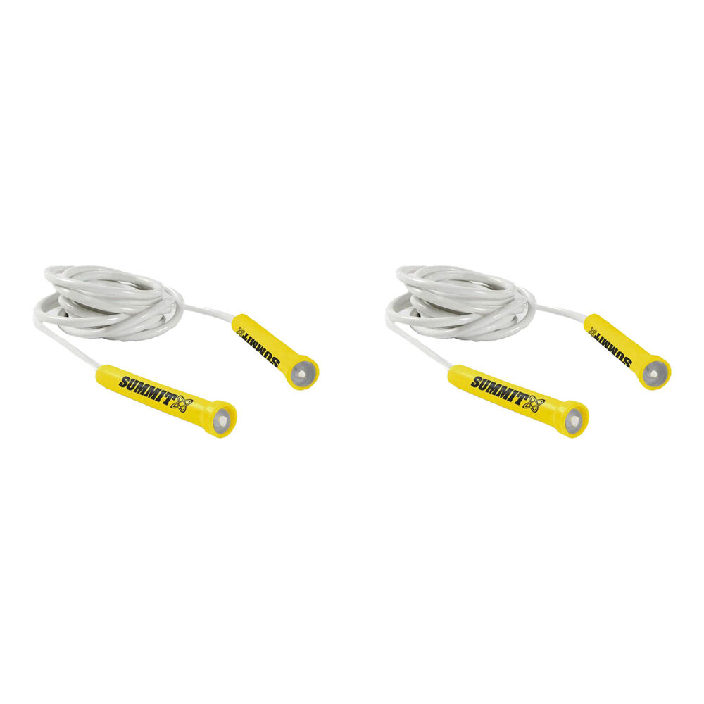 Summit Global Durable Fitness Skipping Jumping Training Rope 1.8m Yellow (2 Pack)