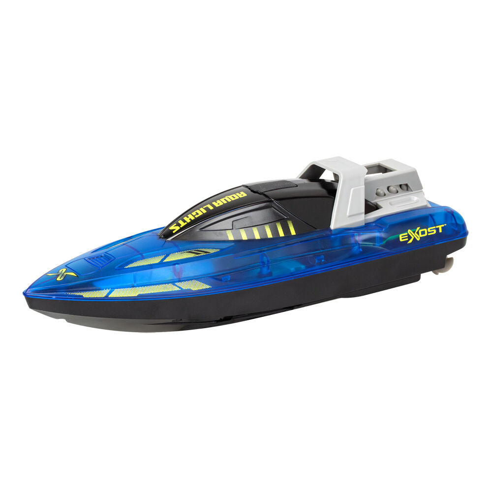 Exost Aqua Lights 1:18 RC Boat Remote Control Vehicle Kids Outdoor Toy 5y+