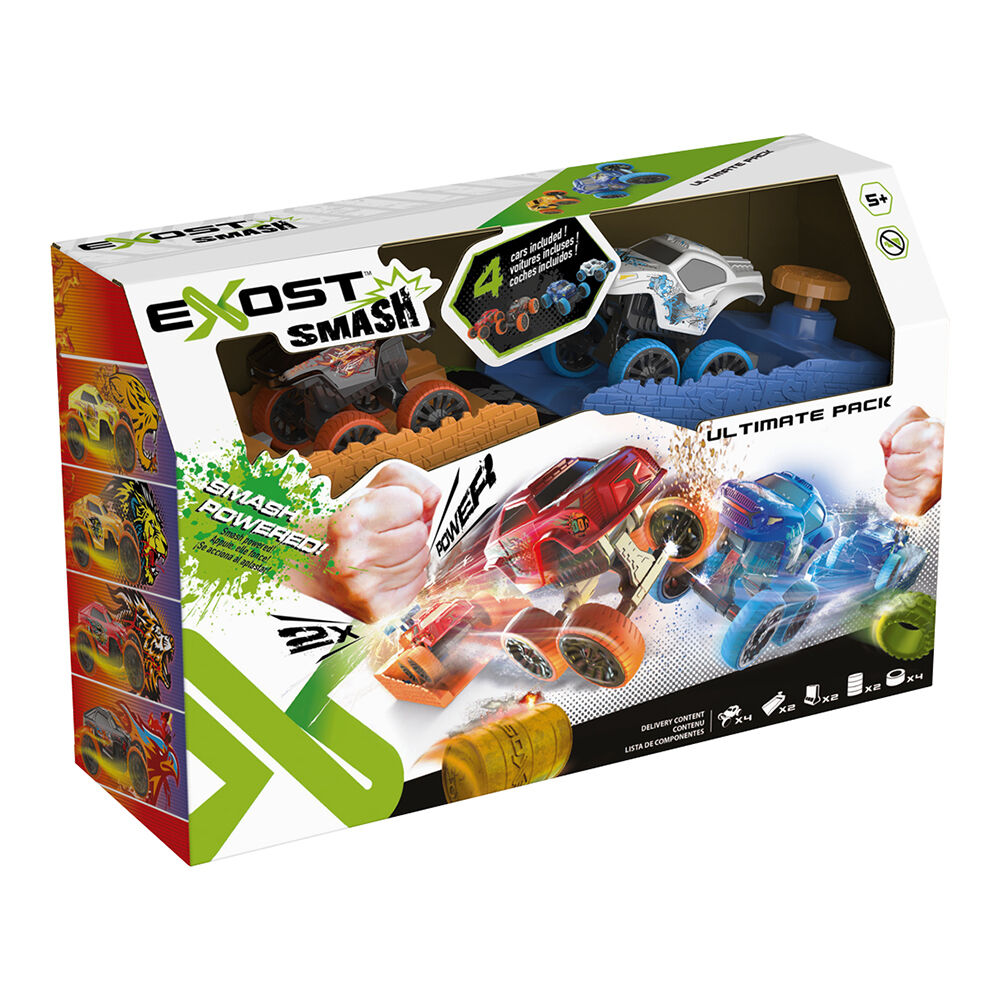 Silverlit Exost Smash N Go Ultimate Power Pack High Speed Battle Toy Cars 5y+