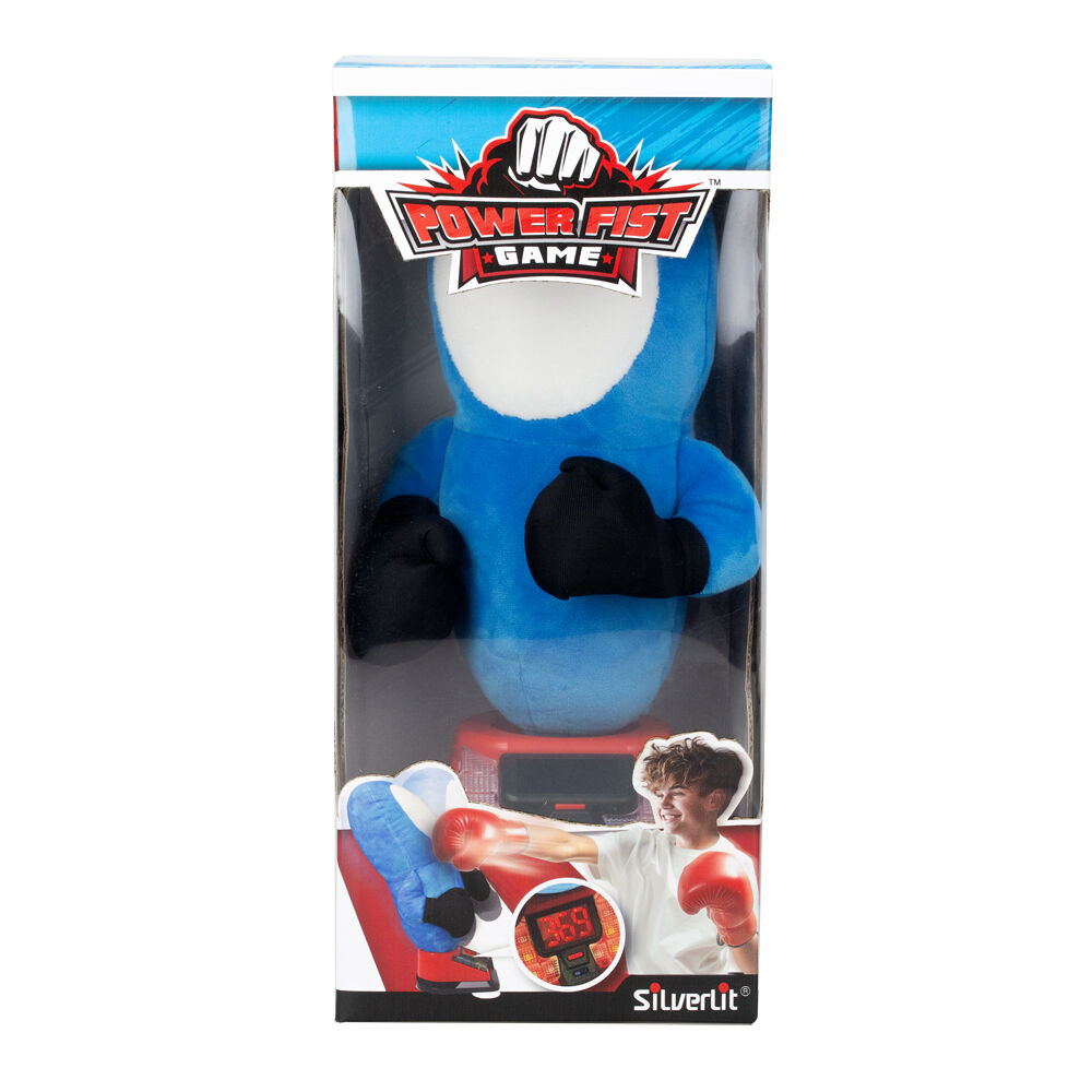 Silverlit Power Fist Game Punching 34cm Plush Toy Stress Relief 5y+ Blue — image 2