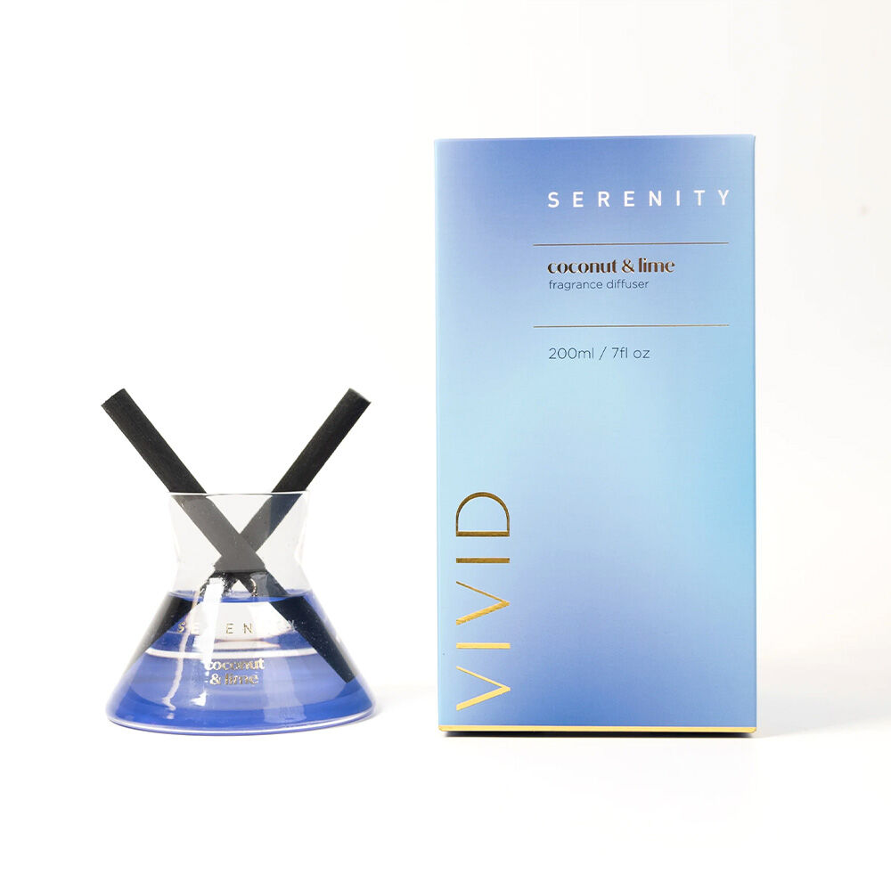 Serenity Vivid Coconut and Lime Scent Home Fragrance Reed Diffuser 200mL (2 Pack) — image 2