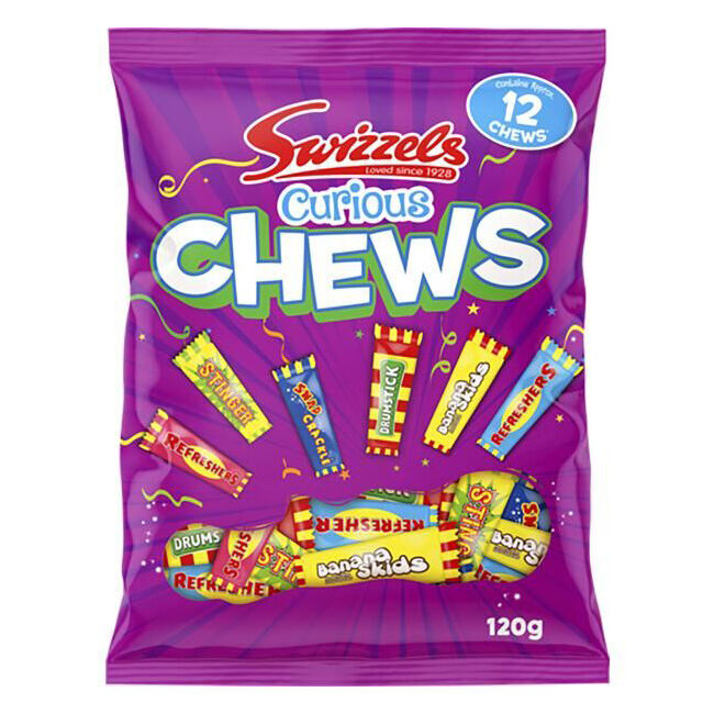 Swizzels Curious Chews Candy Lollies 120g Sweets Confectionery (12 Pieces)