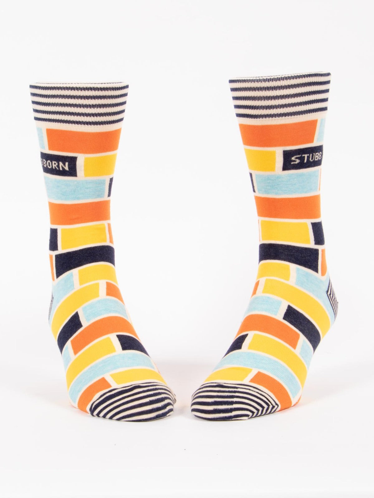 Blue Q Stubborn Men's Crew Socks Mid Calf Casual/Outdoor Cotton Nylon Size 7-12 — image 2
