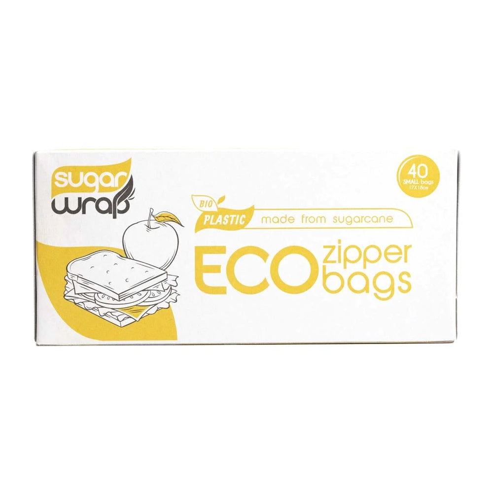 Sugarwrap Eco-Zipper Reusable Durable Food Bag Small Home Kitchen Storage (40 Pieces)