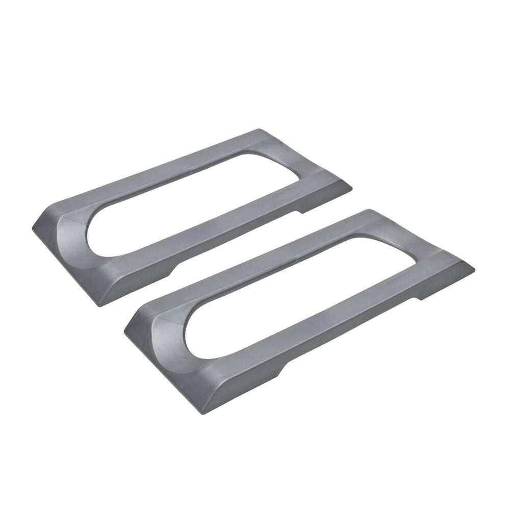 Stakrax Plastic Wall Mounted Wine Rack Top Plates Support 24x10.5cm Silver (2 Pieces)