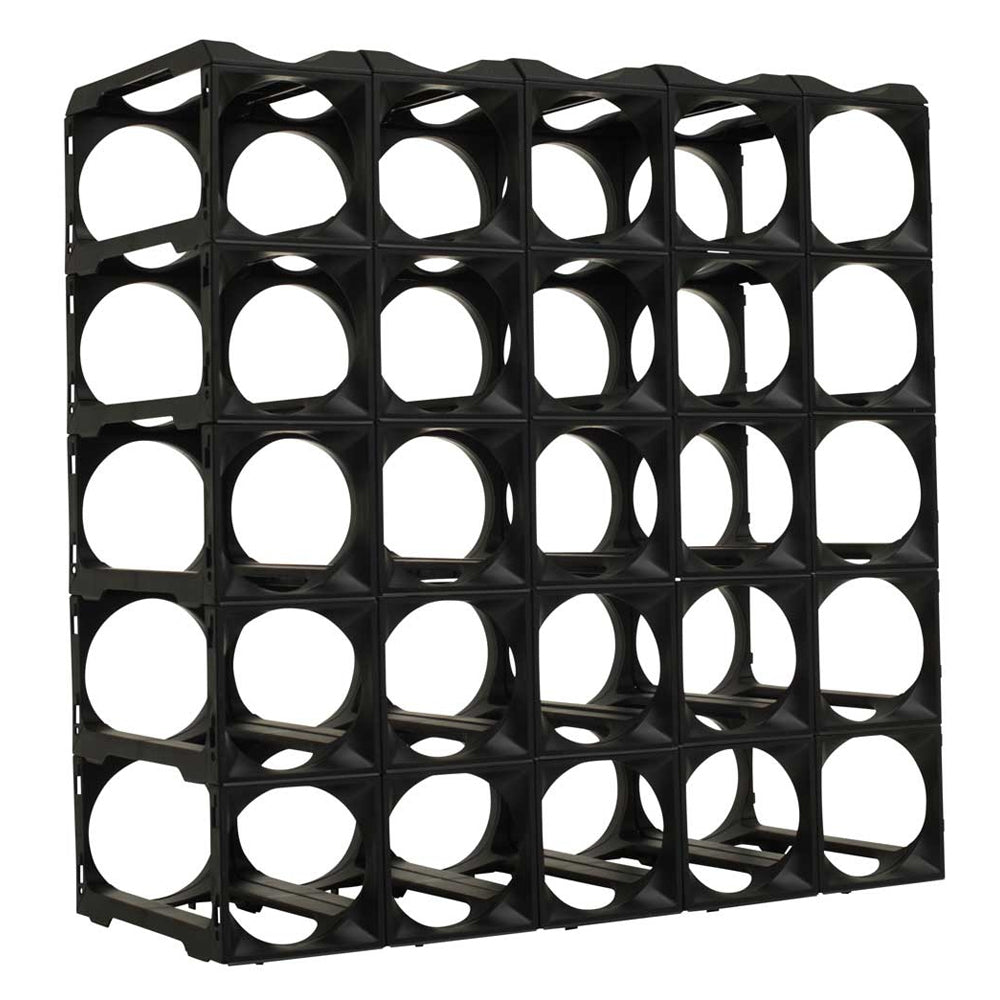 Stakrax Wine Bottle Storage Rack Organiser - Black (30 Pieces)