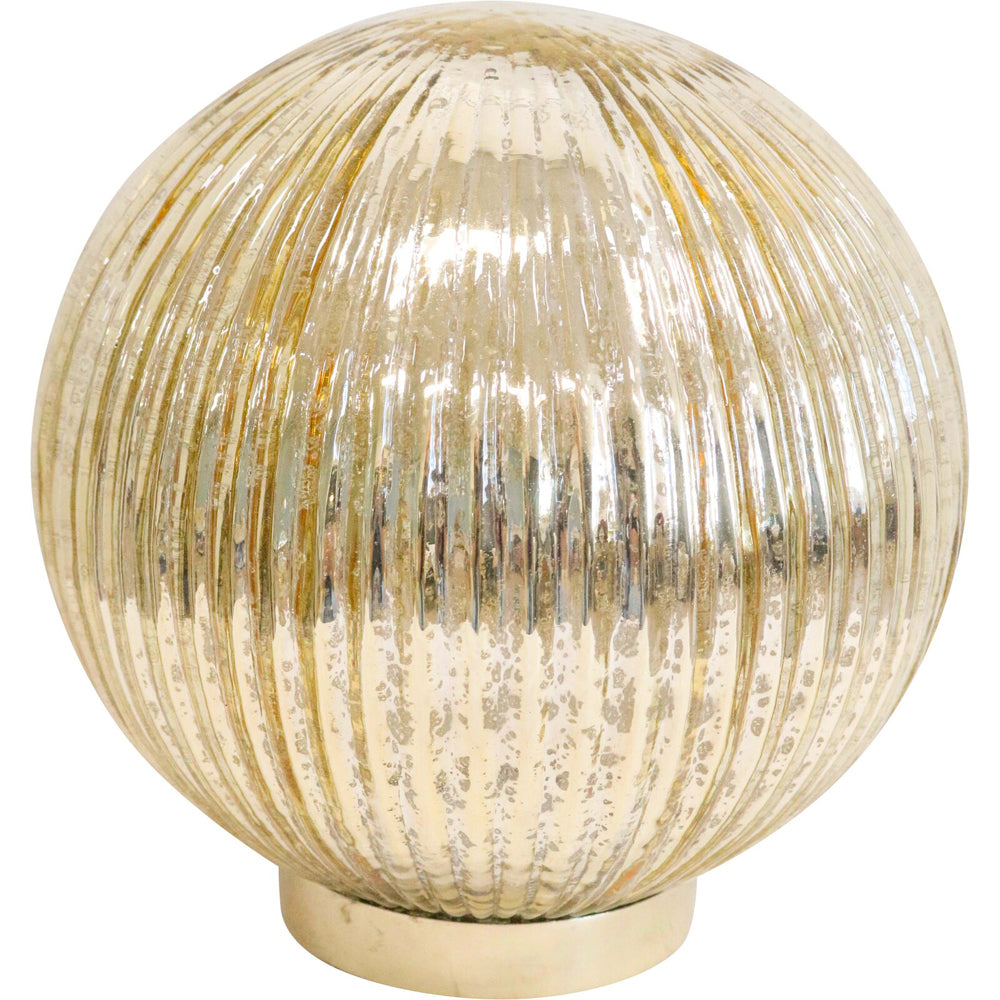 LVD LED Glass Ball Medium Round Home/Living Room Ornament Decor 20x22cm Gold — image 2