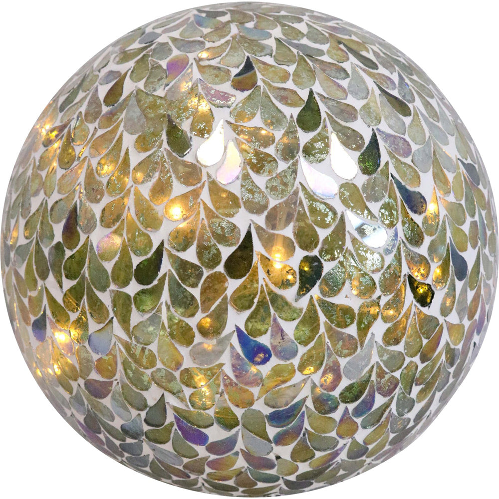 LVD LED Glass Ball Mosaic Artichoke Med Home/Living Room Xmas Decor 20x20cm