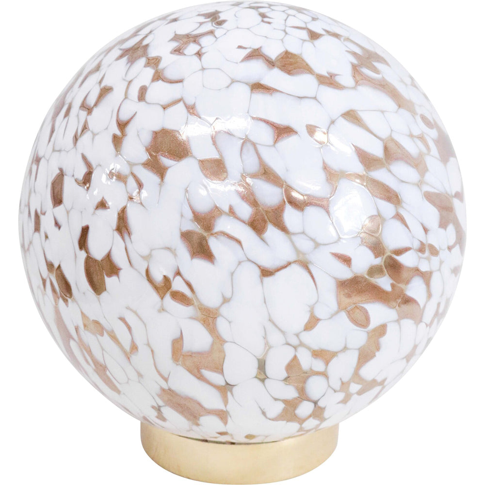 LVD LED Glass Ball Medium Home/Living Room Table Display Decor 20x20cm White — image 2