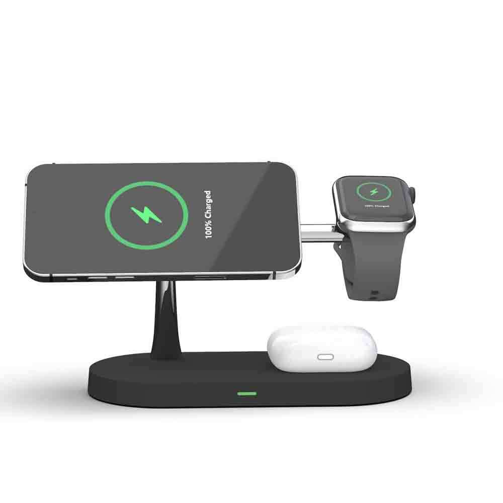 Rewyre 5in1 Magnetic Fast Wireless Charger f/ iPhone 13/Air Pods/Smart Watch BLK — image 2