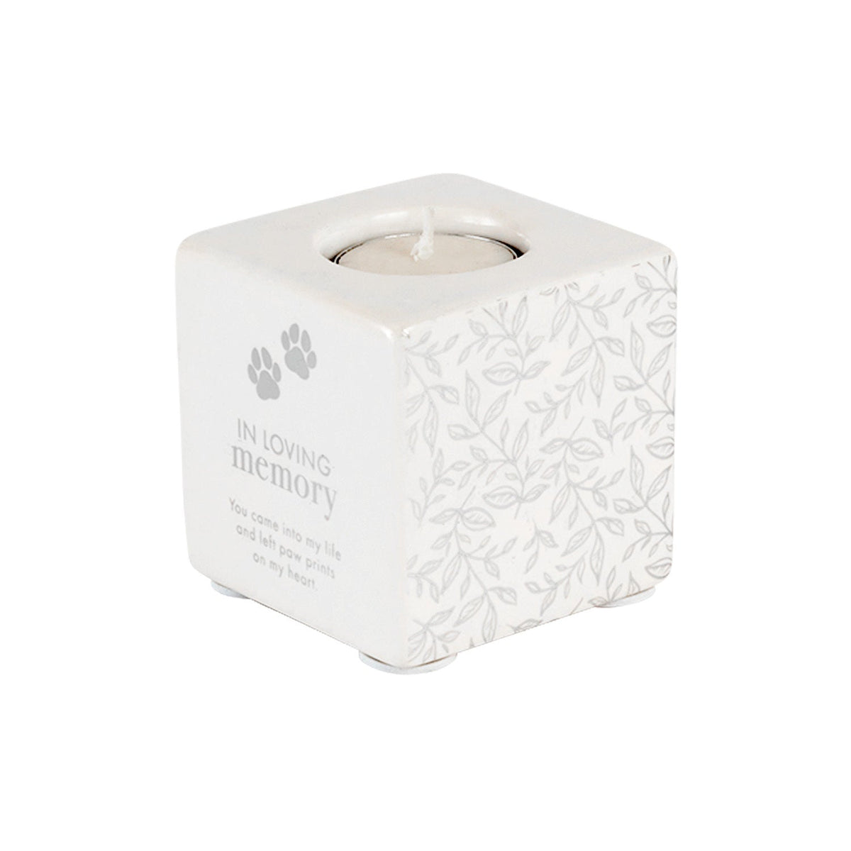Splosh Sympathy Pet In Loving Memory Candle Holder/Ceramic Tealight White 8cm — image 2
