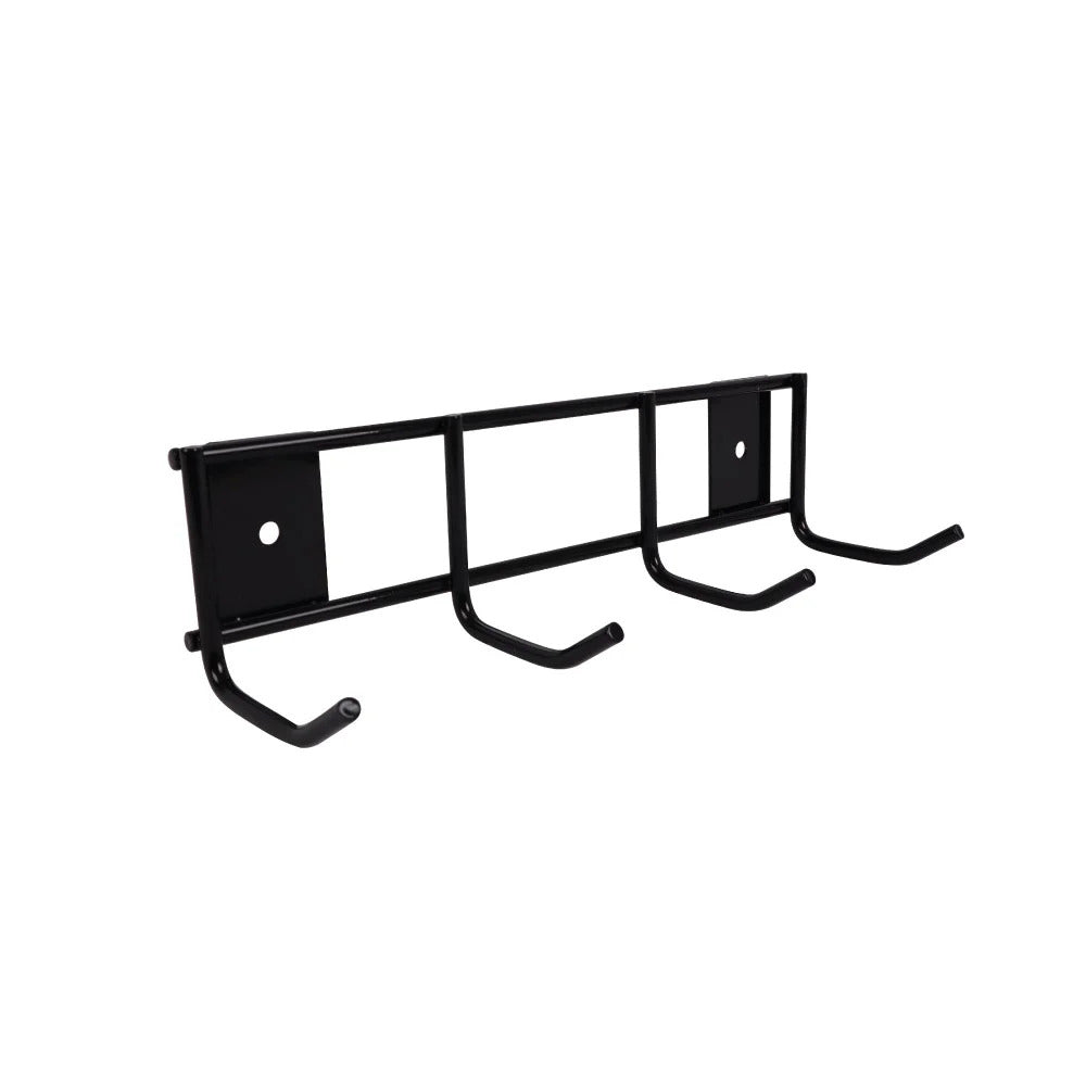 SYR Stainless Steel 4 Prong Tool Rack Wall Hook Hanging Home Organiser Black — image 2