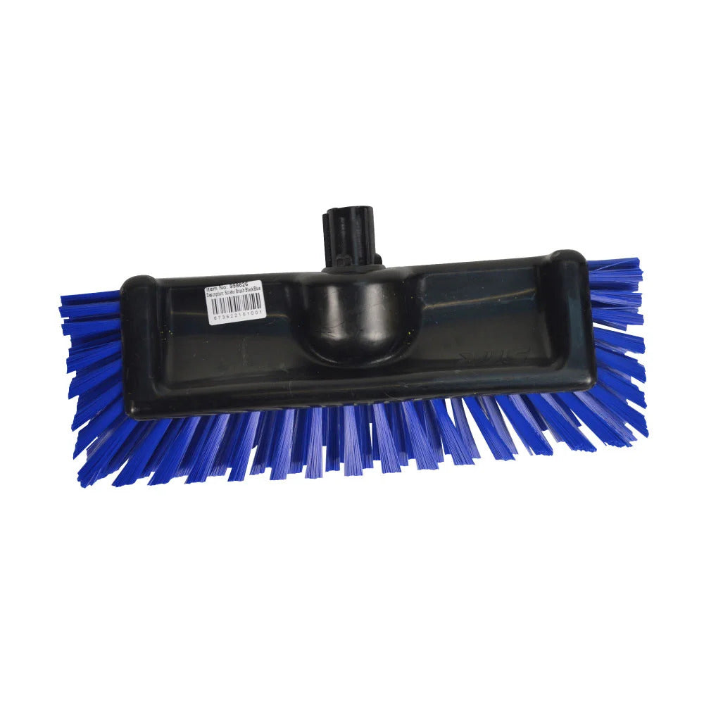 SYR Scrator Floor Brush Head w/ Side Bristles 29.5cm Scrubber Cleaning Blue