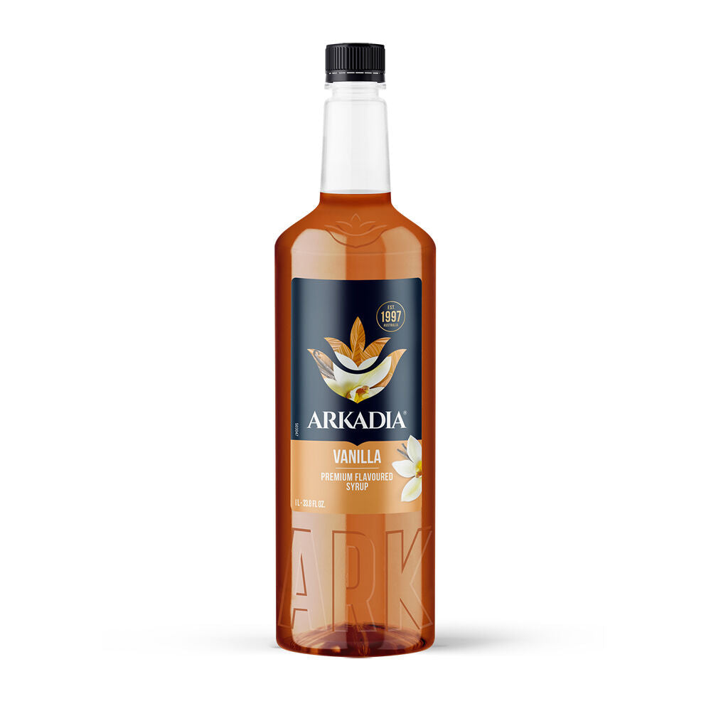 Arkadia Vanilla Coffee/Beverage Flavouring Barista Syrup 1L 9x30cm Cream
