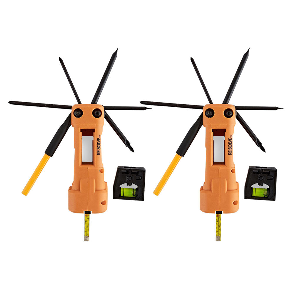 Re:solve 10pc Resolve Home Decor Multi-Tool Set - Orange (2 Pack)