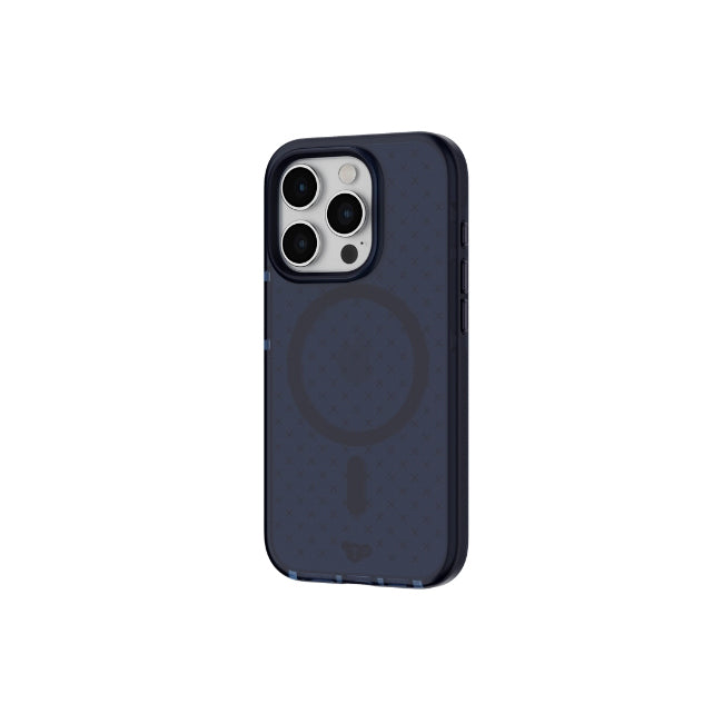Tech21 EvoClear w/ MagSafe Phone Case For Apple iPhone 15 Pro Midnight Blue