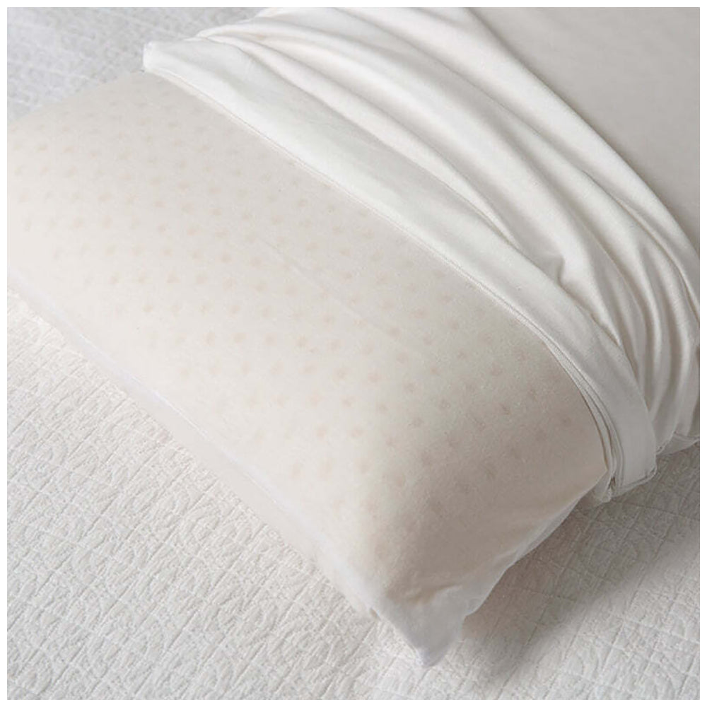 Tontine 40x60cm Comfortech Talalay Latex Cotton Pillow Medium Height Home Bed — image 2
